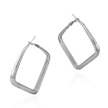 New Silver Gold Plated Women Stud Earring Square Shape Engagement Jewelry - £6.38 GBP