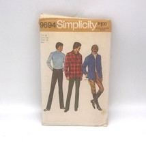 UNCUT Vintage Sewing PATTERN Simplicity 9694, Mens 1971 Pants and Shirt ... - $18.39