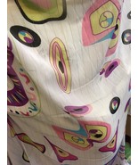 2 yards Chiffon Gold Delicate Stripe Geometric colorful Fabric 58-59&quot; - $6.98 CAD