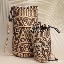 Totem gr woven rattan woven bag, single and double  pure handmade beach woven va - £101.55 GBP