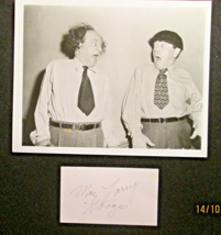 Three Stooges: Moe And Larry Stooge (Hand Sign Autographs &amp; Photo) - £712.21 GBP