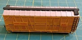 HO Scale Industrial Rail Plastic Yellow Union Pacific Stock Cattle Car #... - £7.75 GBP