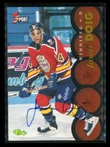 Vintage 1995 Classic 5 Sport Autograph Hockey Card Jason Doig Winnipeg Jets D - £9.91 GBP