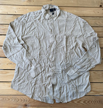 Asos NWT Men’s Long sleeve button up shirt Size L Beige H4 - £10.44 GBP