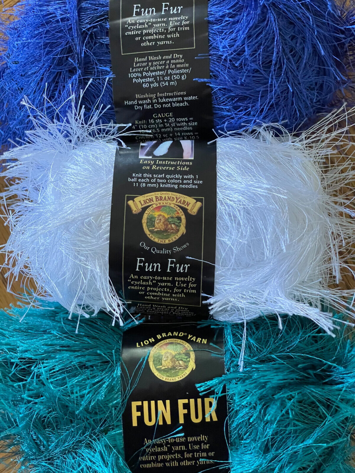 Lion Brand Fun Fur Bulky weight Polyester eyelash yarn