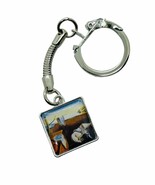 Unique SALVADOR DALI KEYRING keychain CLOCKS persistence of memory GIFT BAG - $7.52