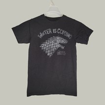 Game of Thrones Mens Shirt Small Winter is Coming Short Sleeve Black Casual - £8.42 GBP