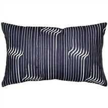 Pillow Decor - Tuscany Linen Shockwave Blue Throw Pillow 12x20 (NB1-0017... - £31.75 GBP