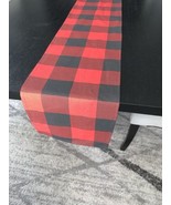 Buffalo Check Red &amp; Black Table Runner ~  Christmas Table Topper 52x11 - $4.99