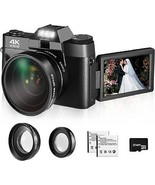 4K Digital Camera for Photography and Video Autofocus 16X 48MP HD Vloggi... - $178.54