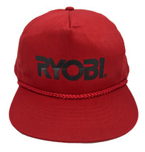 Vintage Ryobi Hat Cap Snap Back Red Rope KC One Size Power Tools Equipment Logo - £14.20 GBP