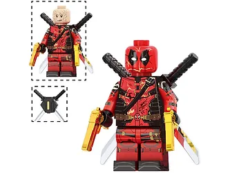 Minifigure Custom Figures For Sale Deadpool 3 Marvel Movie Gold Guns Dam... - $6.50