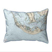 Betsy Drake Sanibell Island, FL Nautical Map Extra Large Zippered Indoor - £63.30 GBP