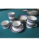 Ralph Laurent coffee set 6 cups and saucers, &quot;Spector Cadet&quot; pattern ori... - £97.34 GBP