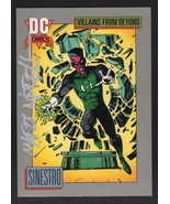 Martin Mart Nodell SIGNED 1991 DC SIGNED Green Lantern Art Card ~ SINESTRO  - £19.35 GBP