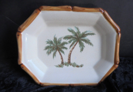 Springs Palm Breeze Bamboo Palm Tree Ceramic Soap Trinket Nuts Candy Dish - £11.77 GBP