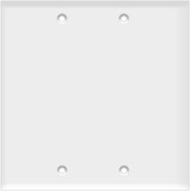 MINAMEI 2-Gang Blank Flexible Wall Plate Plastic Cover White UL Listed - $4.94