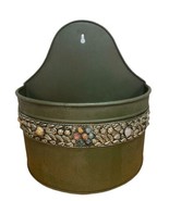 Sas Living Bejeweled Large Tin Wall Pocket 10 inches high - $20.73