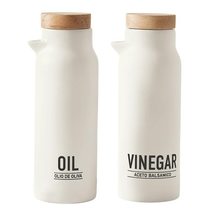 Santa Barbara Design Studio TableSugar Oil and Vinegar Bottle Set Gift Boxed Woo - £23.48 GBP