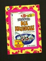 2008 Wacky Packages Flashback1 {FB1} Pink Border &quot;ICE KRUNKLES&quot; #62 Stic... - $1.99