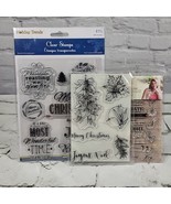 Clear Rubber Stamps Christmas Holiday Lot of 3 Sets Crafts Scrapbooking  - £11.90 GBP