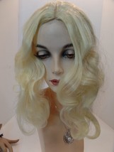 Blonde Women Long  Curly Wig Synthetic Full Wavy Hair Wig for Party Cosplay - £19.78 GBP