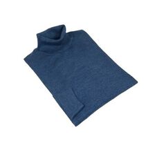 Men PRINCELY Wool Blend Turtle Neck Pullover Slim 84001-80 Indigo Blue 282 image 3