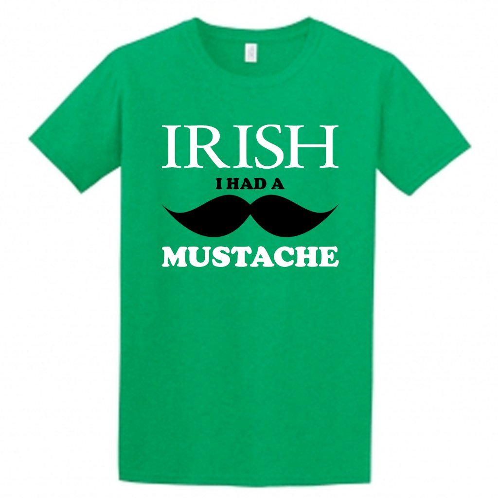 Irish I Had a Mustache Children's T-Shirt, St. Patricks Day Irish Shirt for Kids - £7.82 GBP