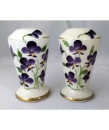 Hardesty China (New Brighton, PA) Hand Painted Violets Salt &amp; Pepper Sha... - $359.00 MXN