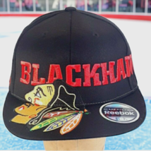 NHL Chicago Blackhawks 210 Fitted Reebok Hat - Adult S/M (6 7/8 - 7 1/4) - £6.35 GBP