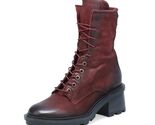 Miz Mooz Women Reeve Ankle Boots Merlot Leather Lace Up Size EUR 39 US 8... - $123.75