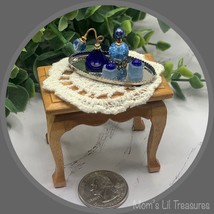Dollhouse Miniatures • Set of 2 Off White Cream Crochet Fabric Doilies Doily - £6.16 GBP