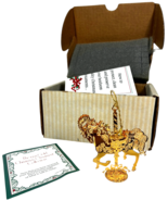 danbury mint 1992 24k gold carousel horse christmas ornament - $28.90 CAD