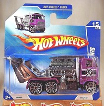 2008 Hot Wheels #55 Hot Wheels Stars SEMI FAST II Purple Variant w10Sp ShortCard - £7.84 GBP