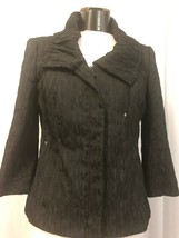 Classiques Entier Women&#39;s Black Crinkled Jacket Size Small - $48.51