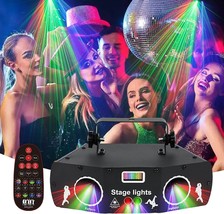 Wuzstar 5 Beams Disco Light, Dj Lights Sound Activated Strobe Party Lights By - £83.10 GBP
