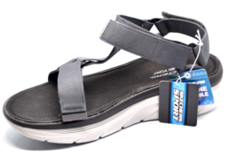 Skechers Men&#39;s D&#39;lux Walker Charcoal Flip Flops Sandal Shoes Size 12 - $80.05