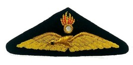 GREECE AIR FORCE PILOT GOLD BULLION WIRE WING  EXCELLENT QUALITY CP BRAND  - $18.75