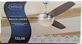 Harbor Breeze Beach Creek 44-in Brushed Nickel Indoor Ceiling Fan Model ... - £70.26 GBP