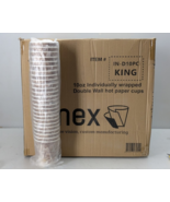 Pack of 100 Inex Double Wall 10 oz. Disposable Coffee Paper Cups For Hot... - $1,000.15 MXN