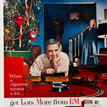 1963 L&amp;M Cigarettes Advertisement Train Set Vintage Tobacco Smoking DWXX3 - $462.01 MXN
