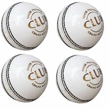 Sports Leather Club Cricket Ball White Pack of 4 (4Part) - £32.39 GBP