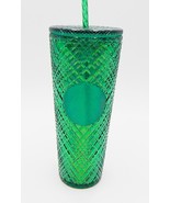 Starbucks Holiday 2021 Emerald Green Diamond Jeweled Tumbler Cold Cup Ve... - £23.58 GBP