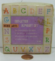 Rubber Stamp Hero Arts 42 Character Dot-Letter Alphabet Set LL100 1991  ... - $9.99