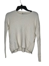 Cynthia Rowley Women Sweater 2ply Cashmere Pullover Crew Neck Knit White Small - £23.73 GBP