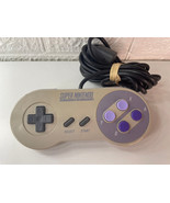 Super Nintendo SNES Gray Wired Controller Authentic OEM SNS-005 Tested - £15.56 GBP