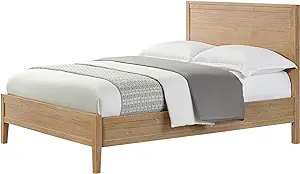 Arden Panel Wood Queen Bed, Light Driftwood - £750.59 GBP