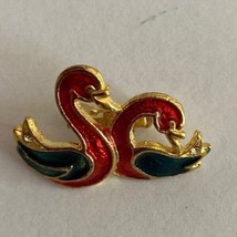 Red Swan Couple Brooch Pin - £15.69 GBP
