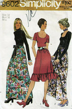 Vintage 1971 Misses&#39; EVENING DRESS Simplicity Pattern 9602-s Size 14 UNCUT - £9.41 GBP