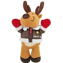 Stuffed PlushToy Animals Reindeer Santa&#39;s Tean Flight School Leather Jacket - £11.82 GBP